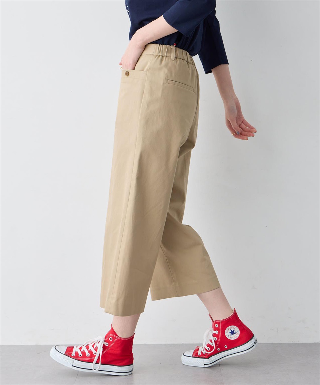 Petit Honfleur ストレッチクロプトパンツ【後ろウエストゴム】_sub_10