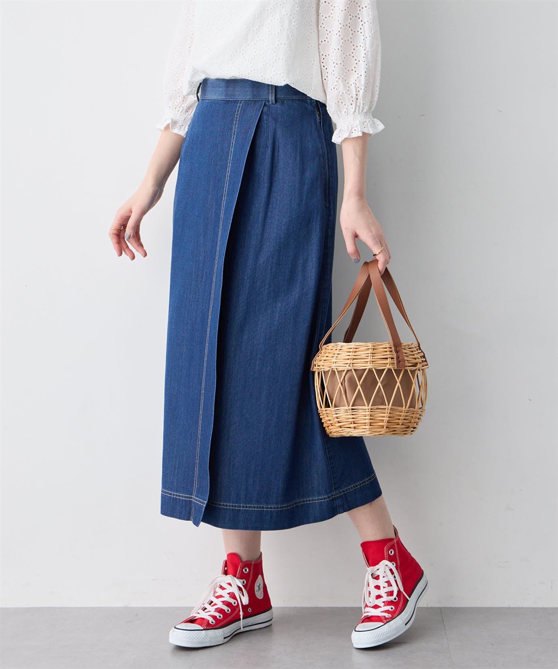 Petit Honfleur デニムタックスカート_sub_4