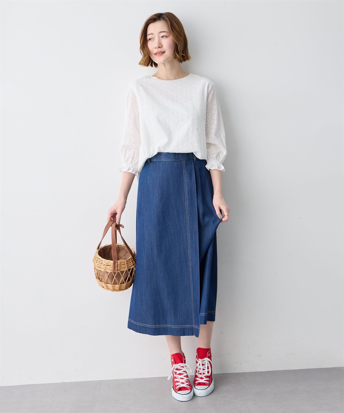 Petit Honfleur デニムタックスカート_sub_7