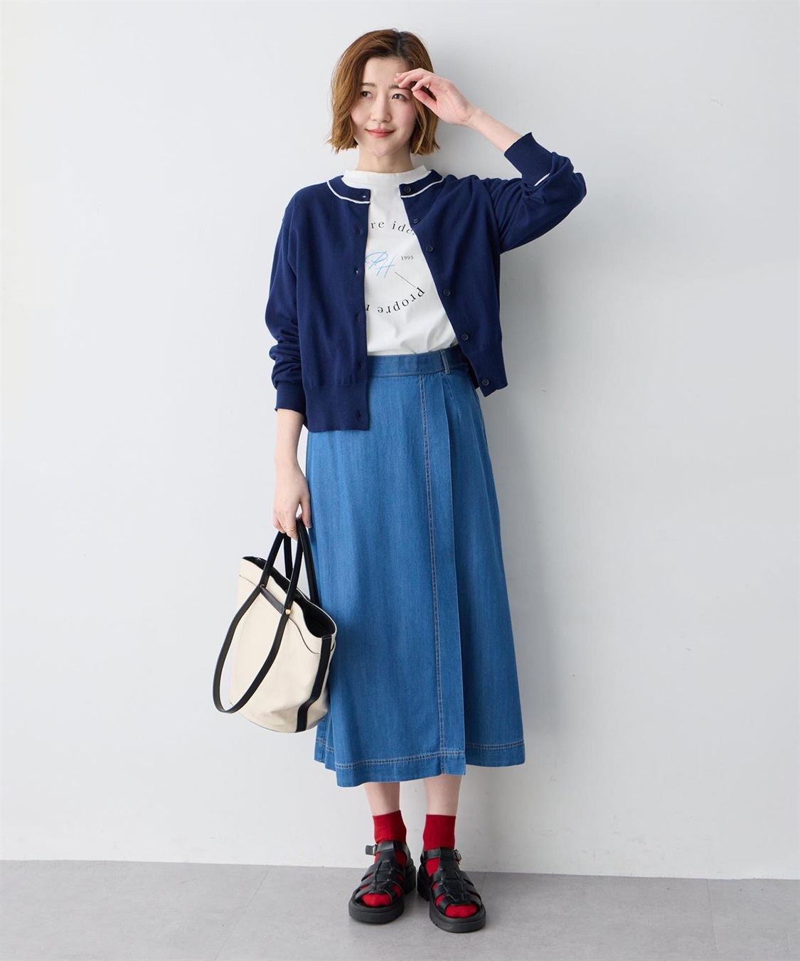 Petit Honfleur デニムタックスカート_sub_10