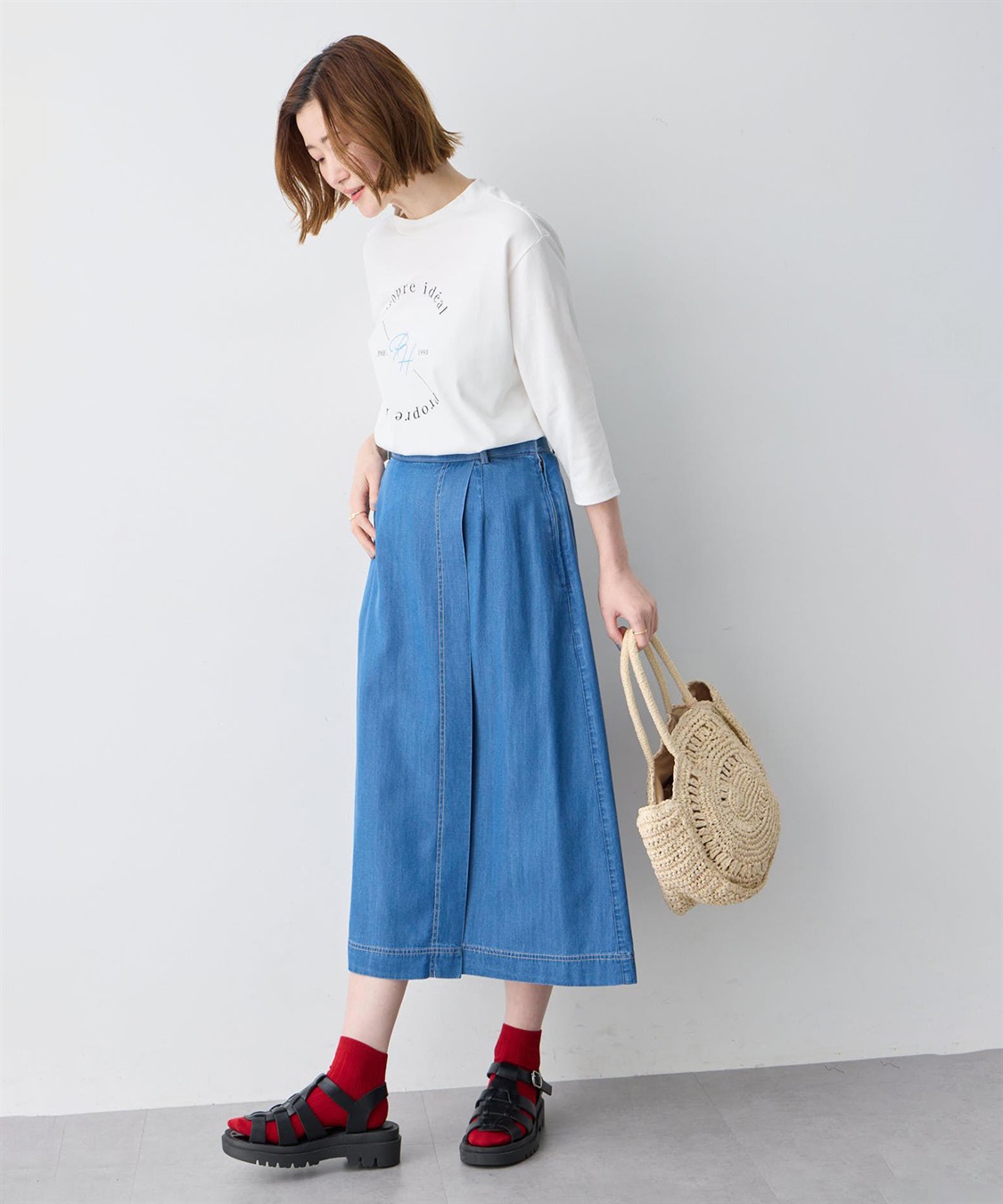 Petit Honfleur デニムタックスカート_sub_12