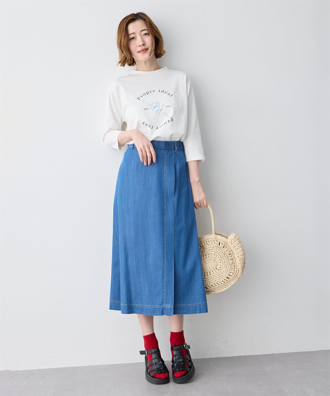 Petit Honfleur デニムタックスカート_sub_14