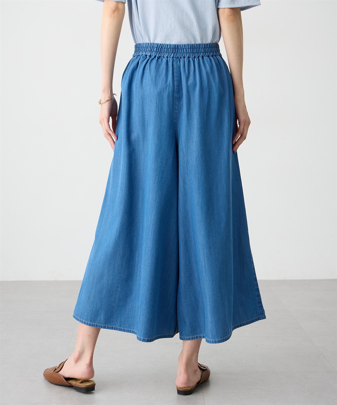 Petit Honfleur デニムワイドPTガウチョパンツ【すご楽】_sub_3