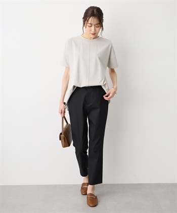 Petit Honfleur 【すご楽シリーズ】バーズアイストレッチテーパードパンツ【後ろウエストゴム】_subthumb_5