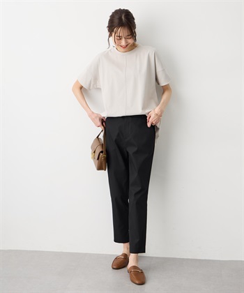 Petit Honfleur 【すご楽シリーズ】バーズアイストレッチテーパードパンツ【後ろウエストゴム】_subthumb_6