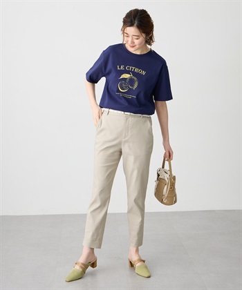 Petit Honfleur 【すご楽シリーズ】バーズアイストレッチテーパードパンツ【後ろウエストゴム】_subthumb_7