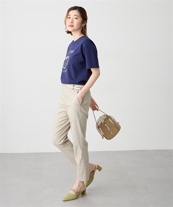 Petit Honfleur 【すご楽シリーズ】バーズアイストレッチテーパードパンツ【後ろウエストゴム】_subthumb_8