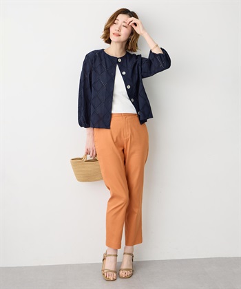 Petit Honfleur 【すご楽シリーズ】バーズアイストレッチテーパードパンツ【後ろウエストゴム】_subthumb_12