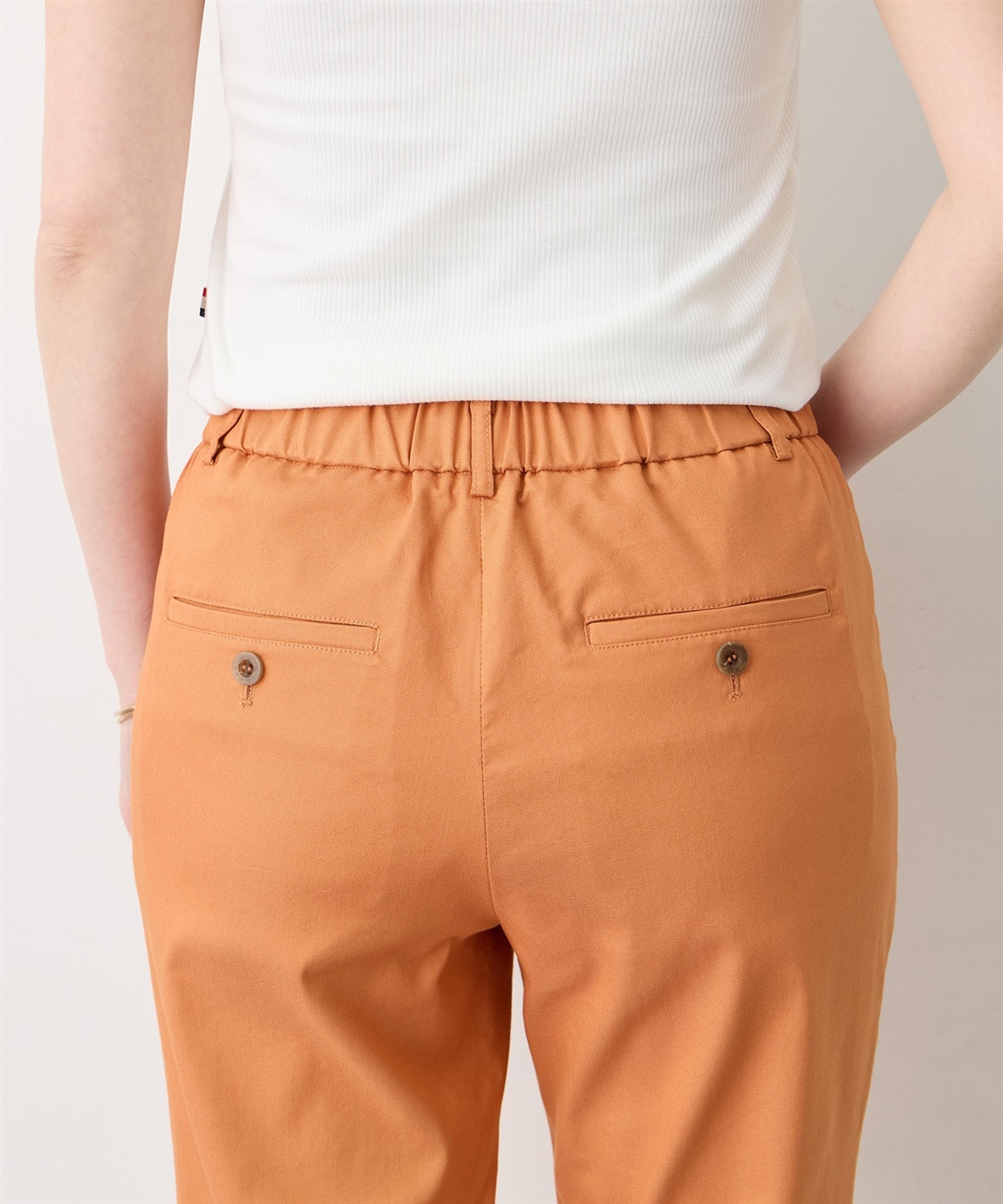 Petit Honfleur 【すご楽シリーズ】バーズアイストレッチテーパードパンツ【後ろウエストゴム】_sub_16