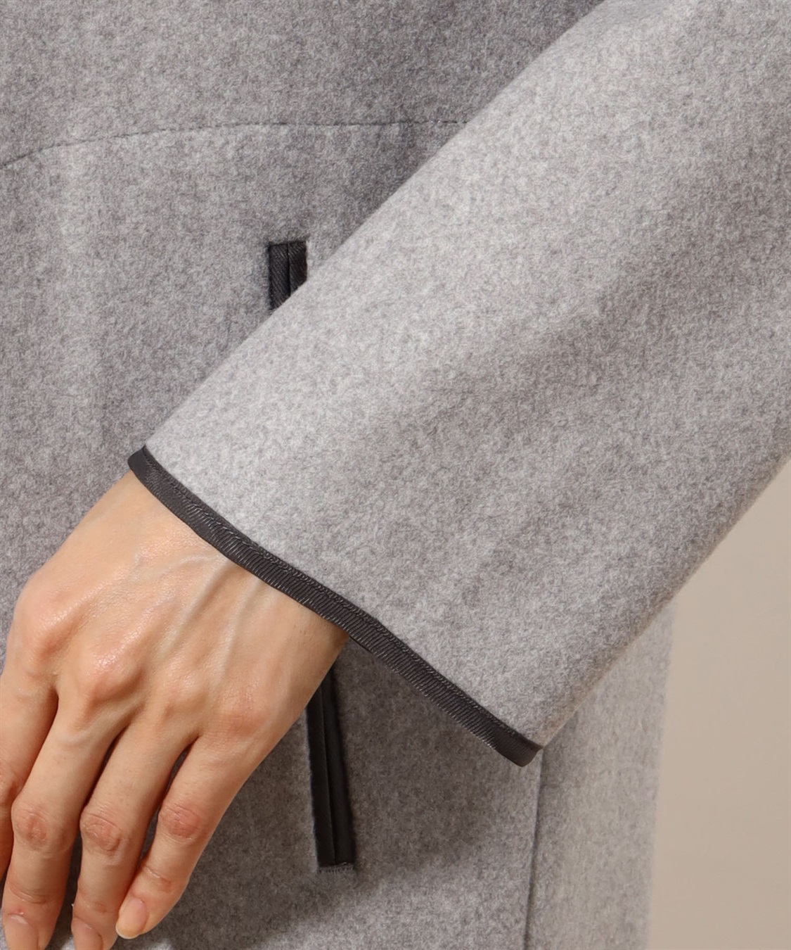 Petit Honfleur パインピングノーカラーコート_sub_5