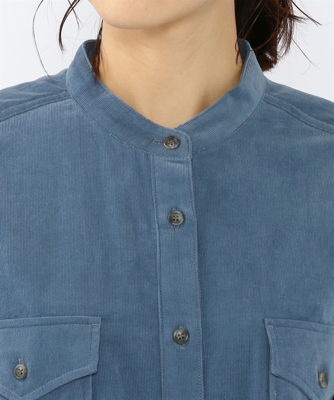 Petit Honfleur 細コールシャツワンピース_sub_3