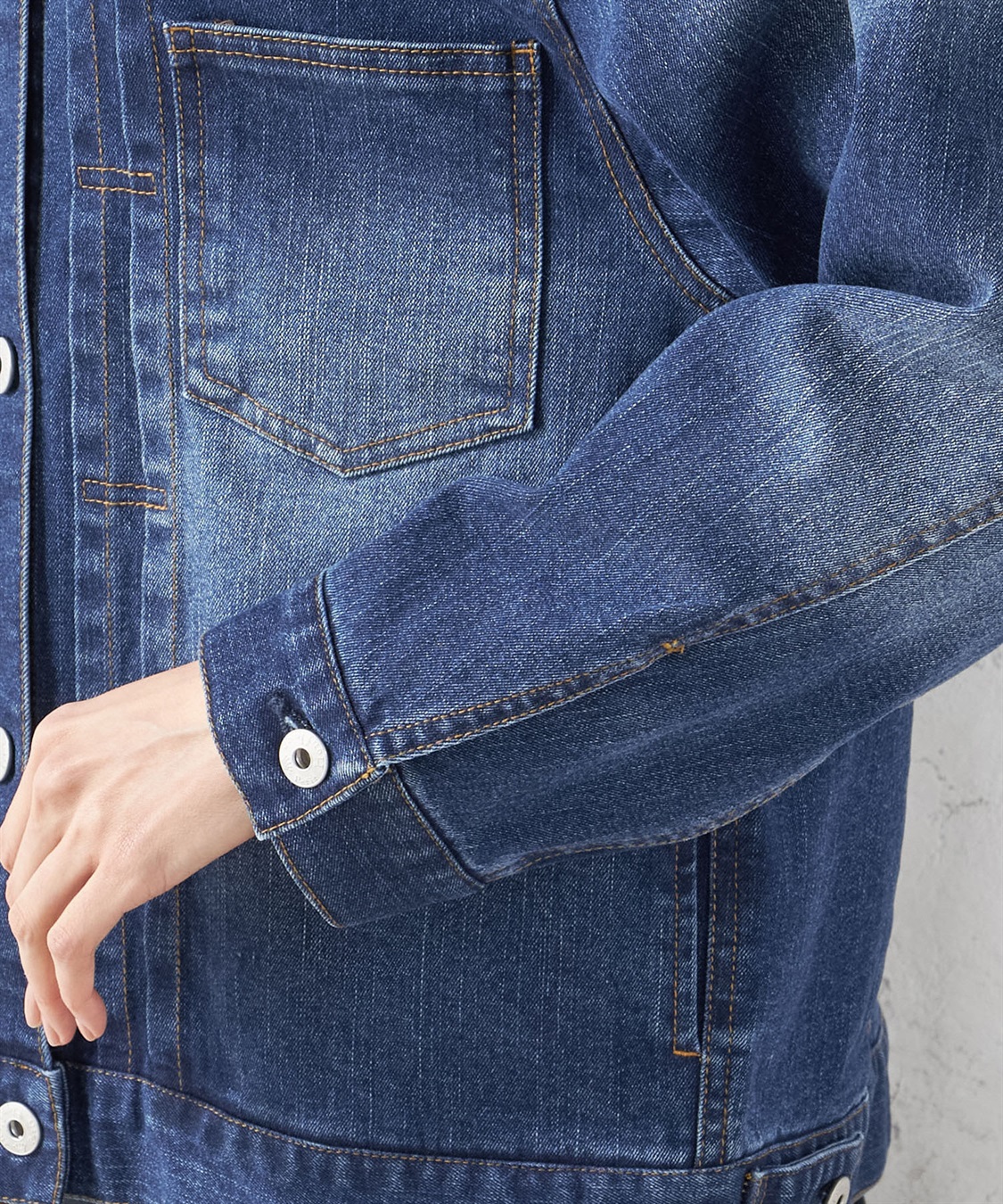 Petit Honfleur ノーカラーデニムジャケット_sub_7