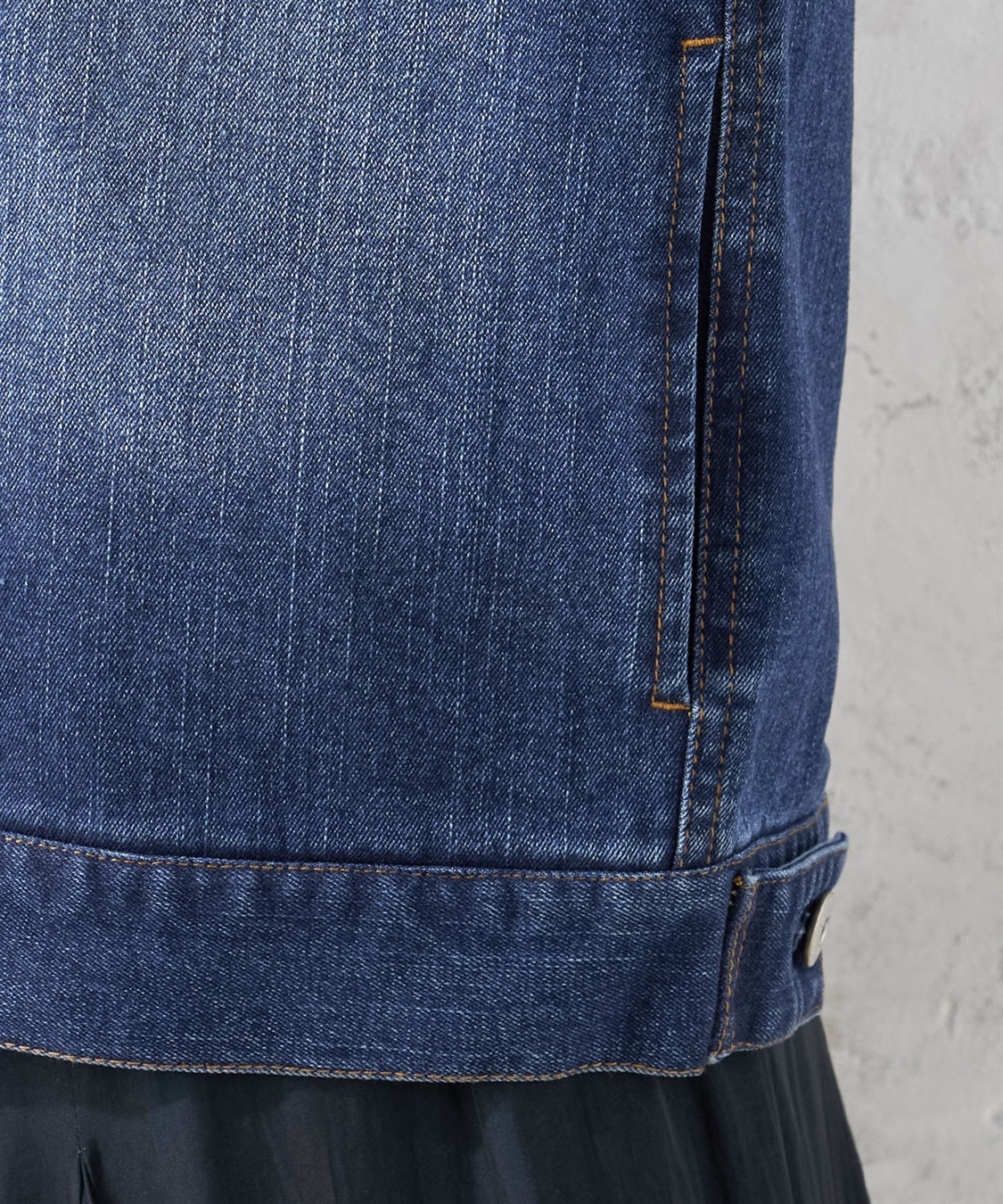 Petit Honfleur ノーカラーデニムジャケット_sub_9