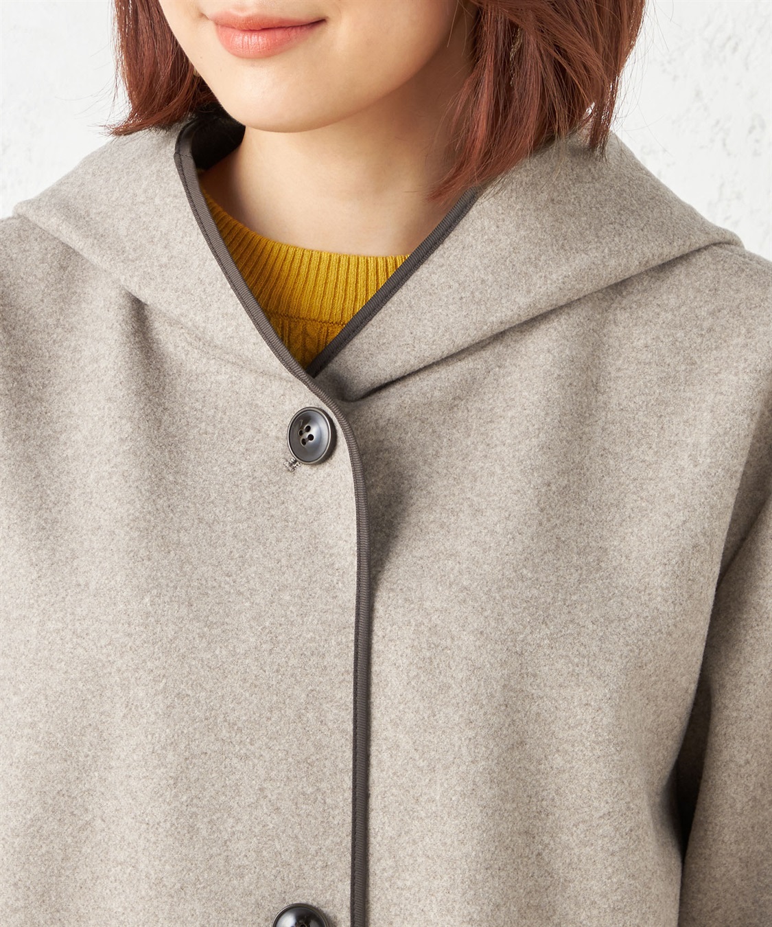 Petit Honfleur ウールライクフードコート_sub_5