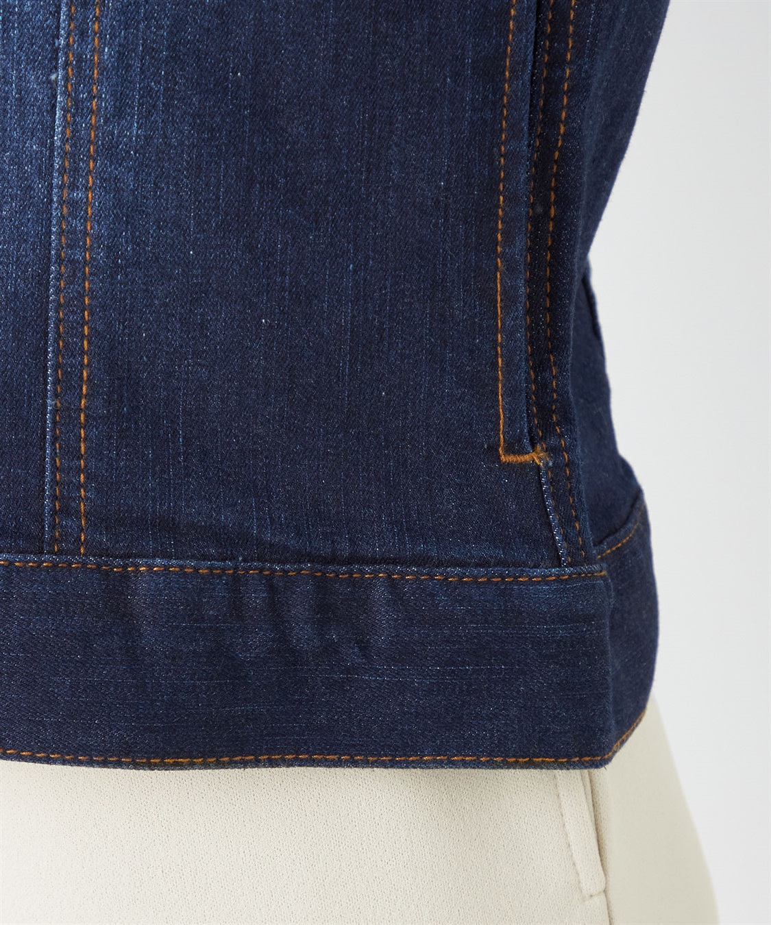 Petit Honfleur ノーカラーデニムジャケット_sub_7