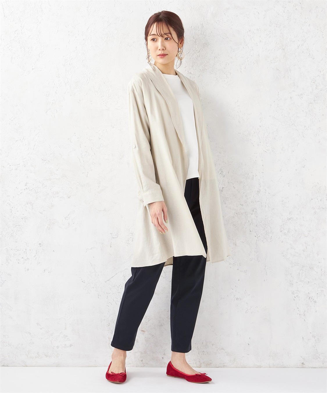 Petit Honfleur リネンブレンドコーディガン_sub_10