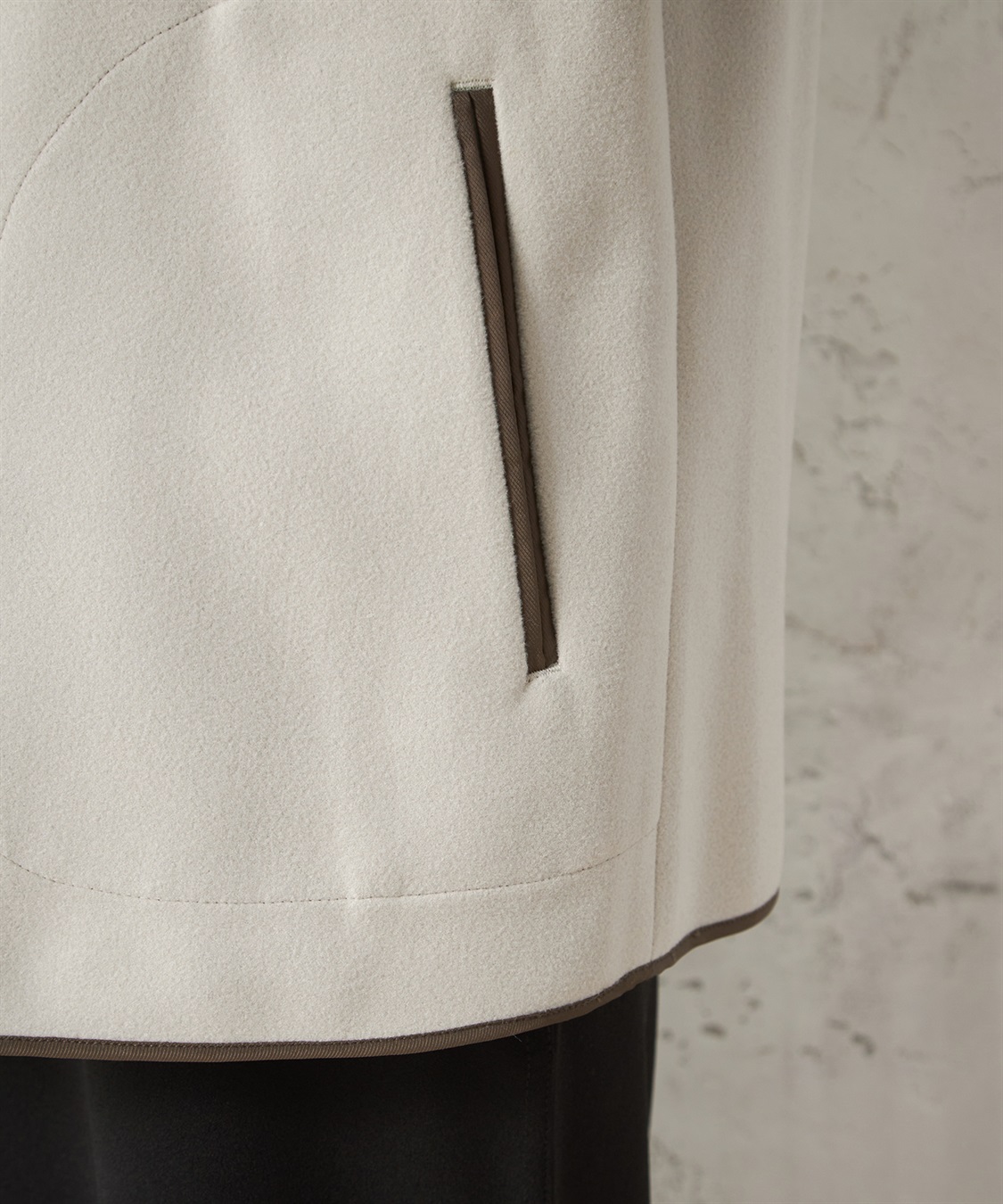 Petit Honfleur フェイクウールノーカラージャケット_sub_8