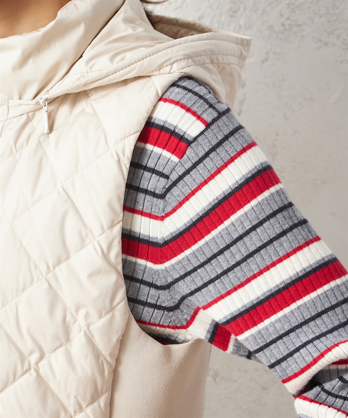 Petit Honfleur ハイブリットダウンベスト_sub_8