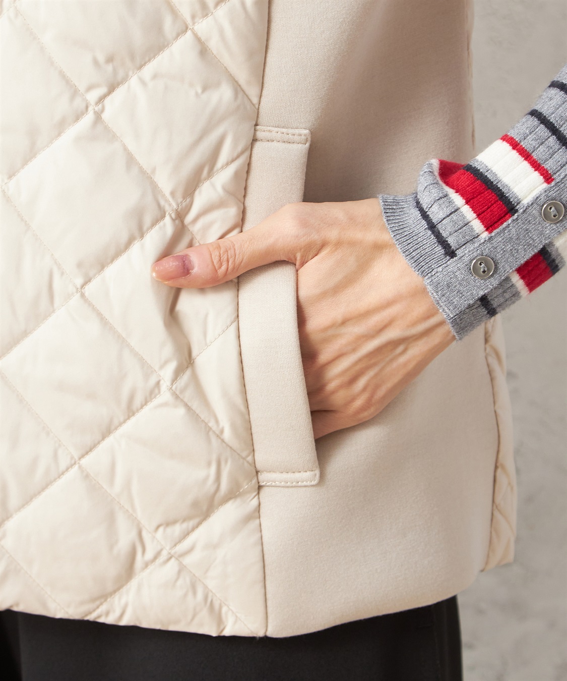 Petit Honfleur ハイブリットダウンベスト_sub_9