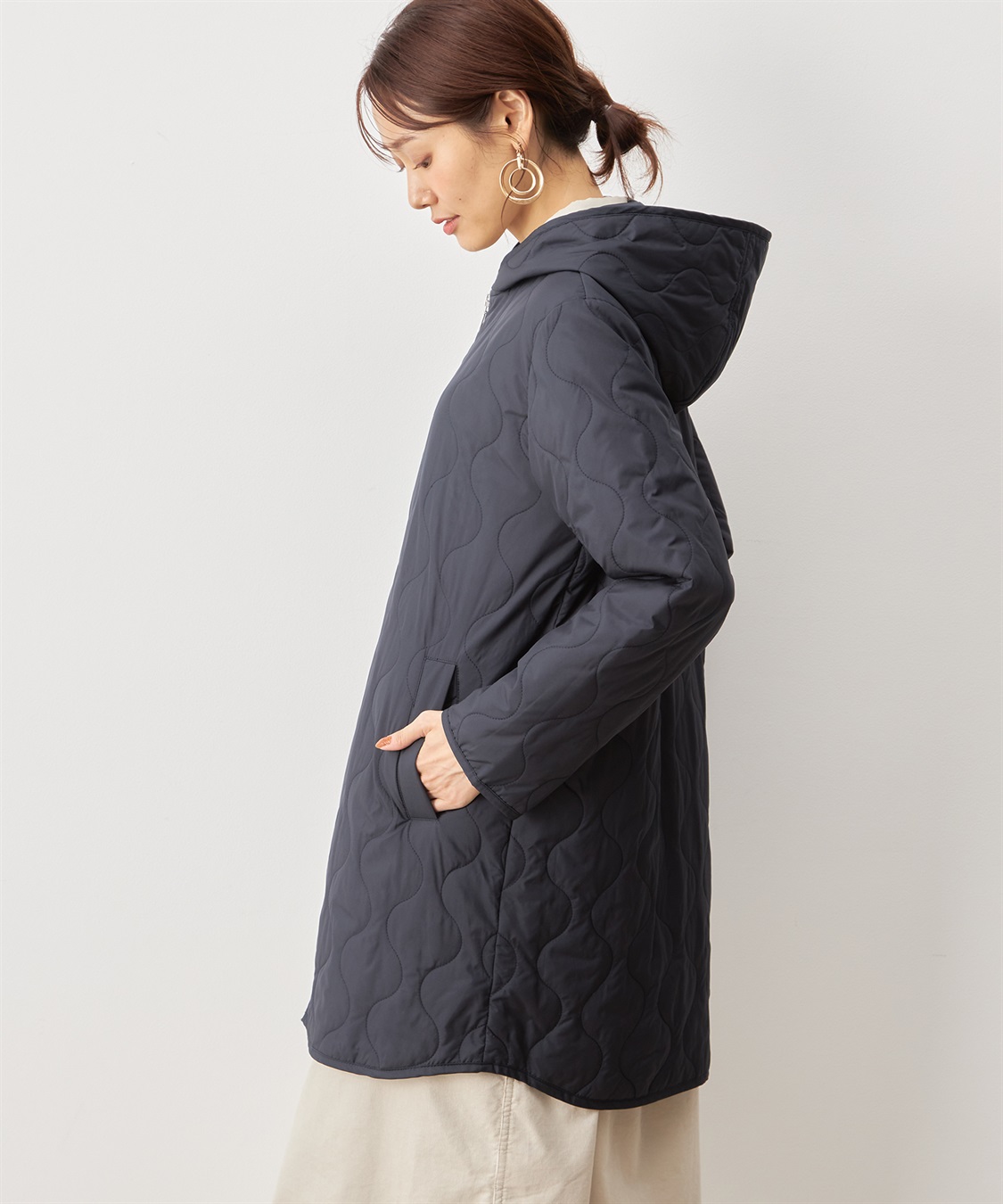 Petit Honfleur キルトロングコート_sub_2