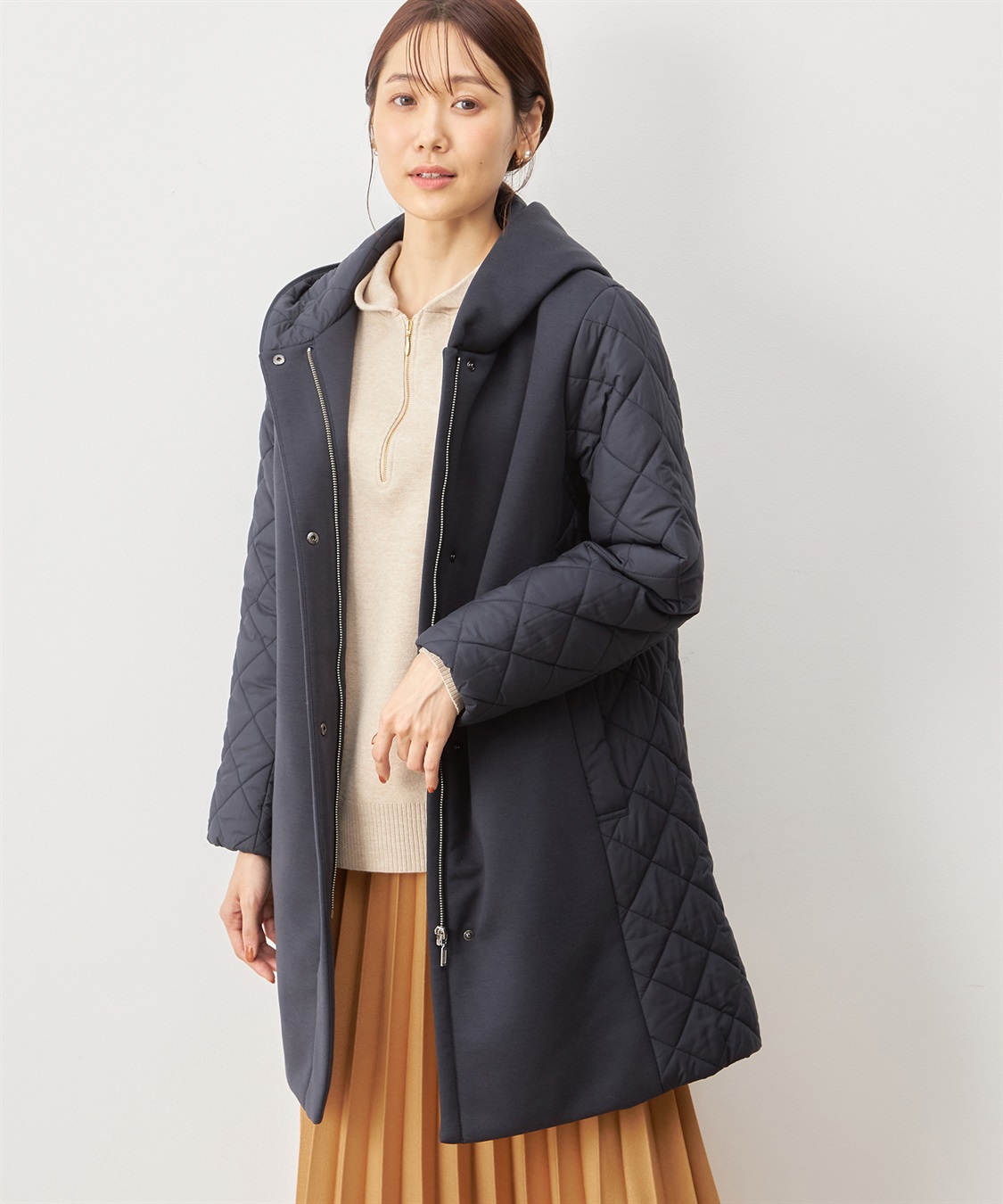 Petit Honfleur ハイブリット中わたコート_sub_4