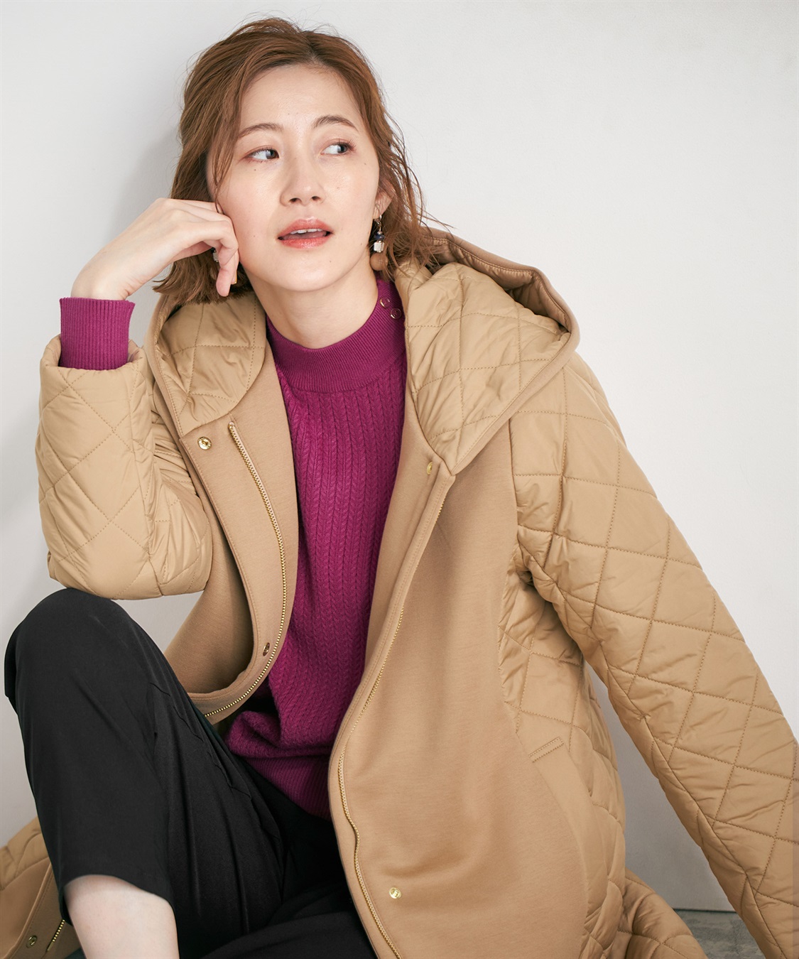 Petit Honfleur ハイブリット中わたコート_sub_13