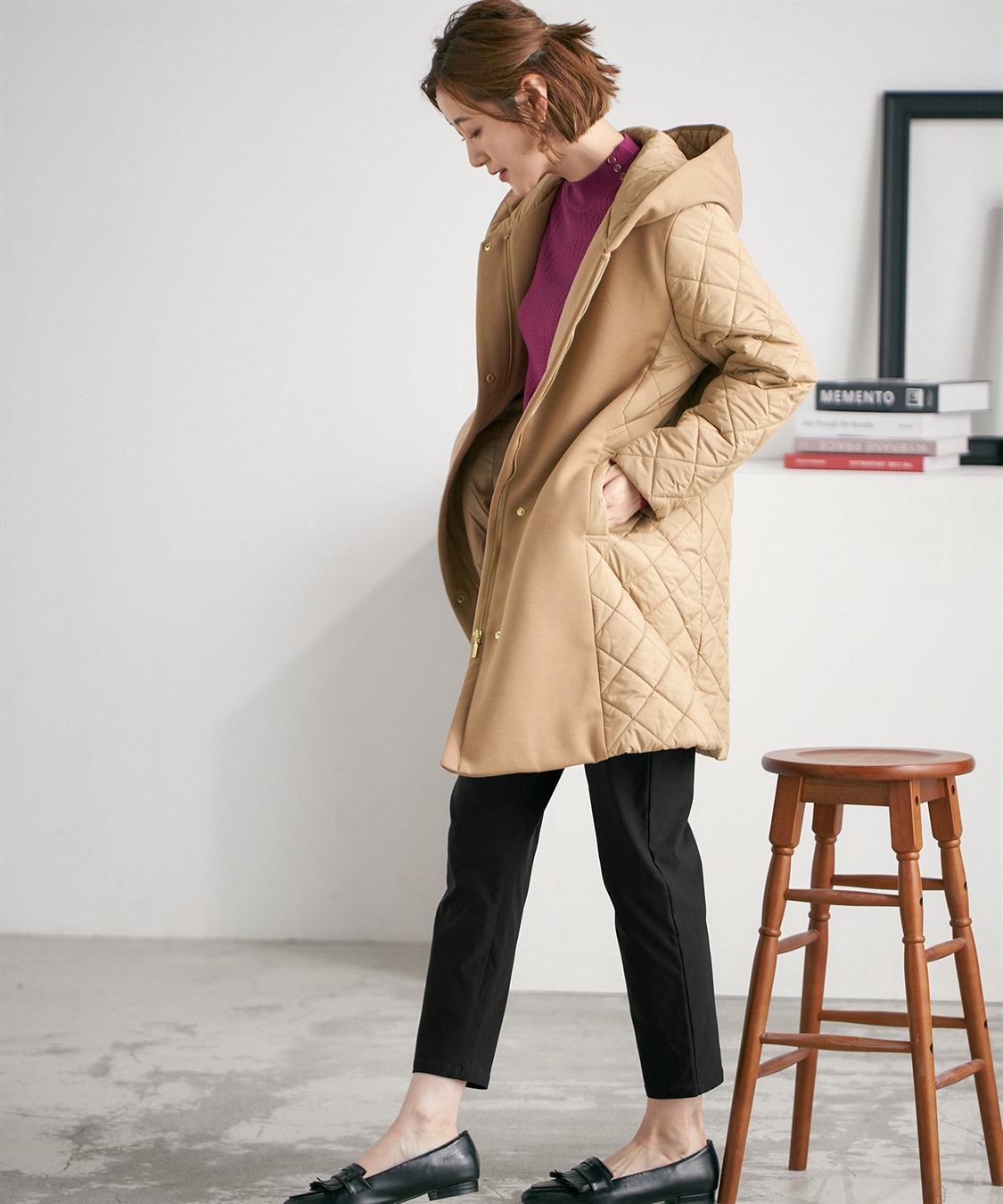 Petit Honfleur ハイブリット中わたコート_sub_14