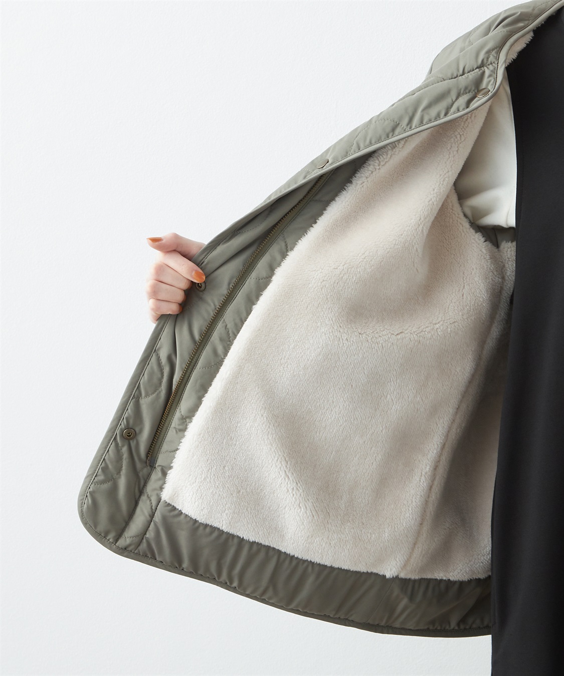 Petit Honfleur 裏ボアキルトコート_sub_9