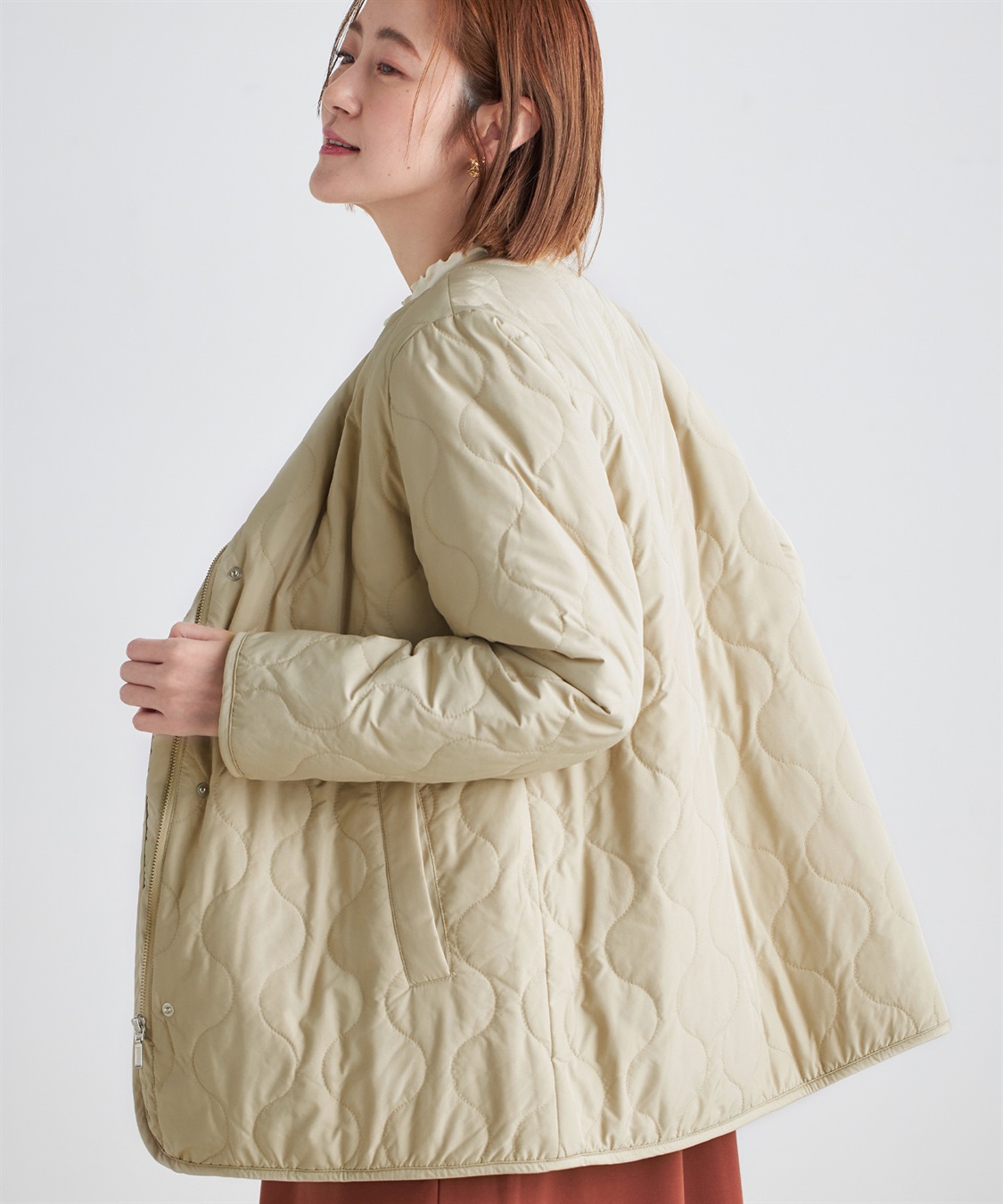 Petit Honfleur 裏ボアキルトコート_sub_15