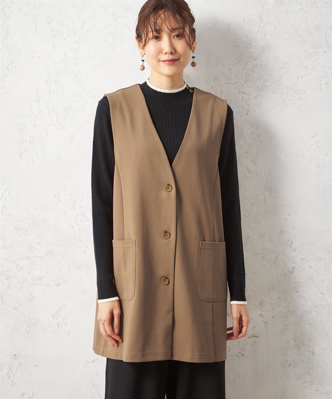 Petit Honfleur ニットロングジレ_sub_3