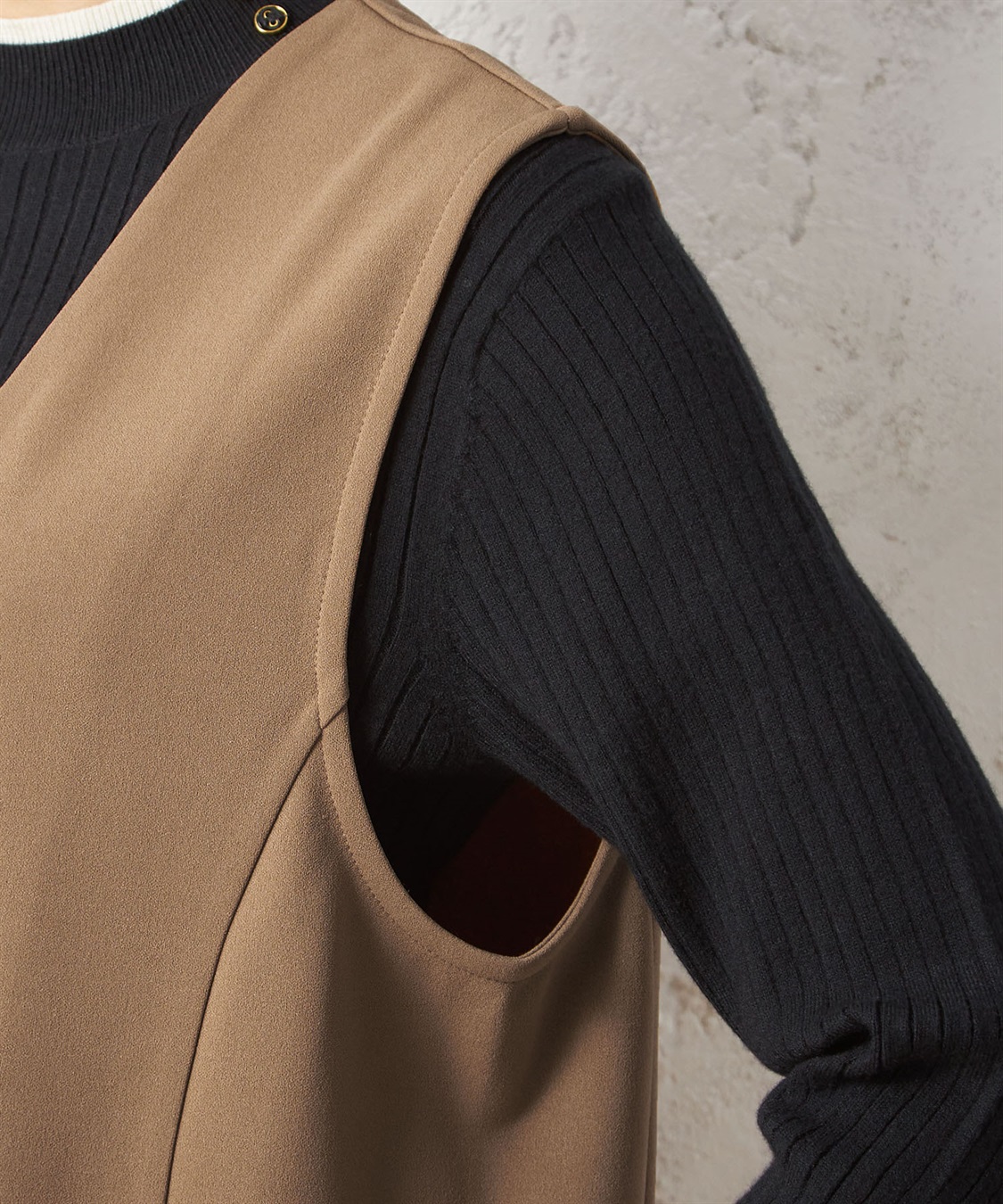 Petit Honfleur ニットロングジレ_sub_5