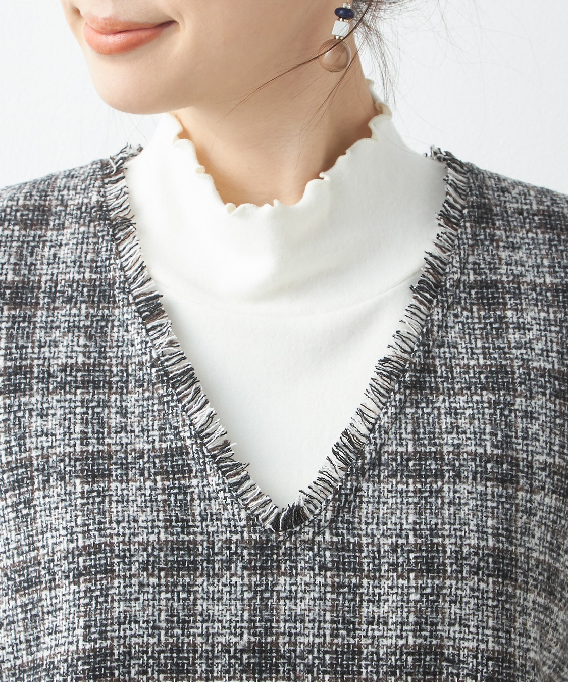 ツイードジャンパースカート Petit Honfleur｜クロスプラス公式通販サイト