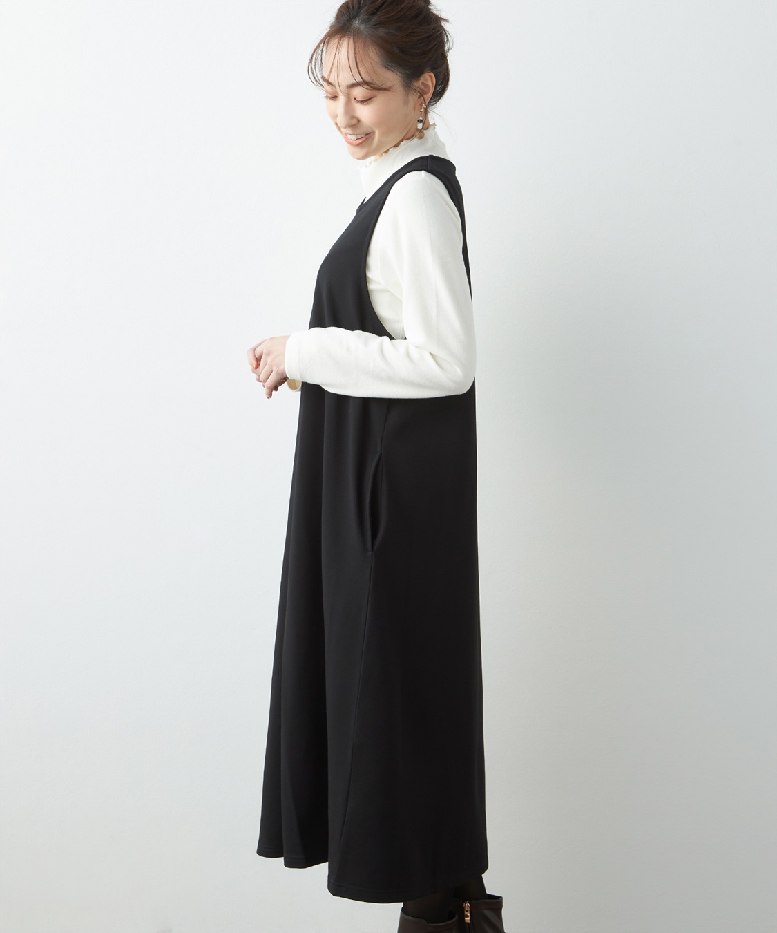 Petit Honfleur フロントタックワンピース_sub_2