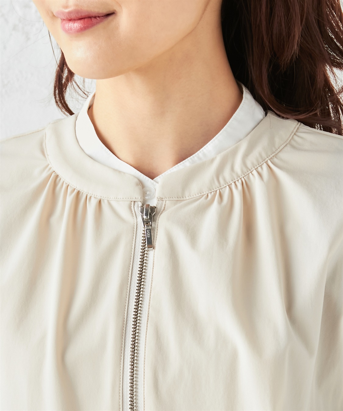 Petit Honfleur 【はっ水】【防花粉】ギャザーライトブルゾン_sub_5