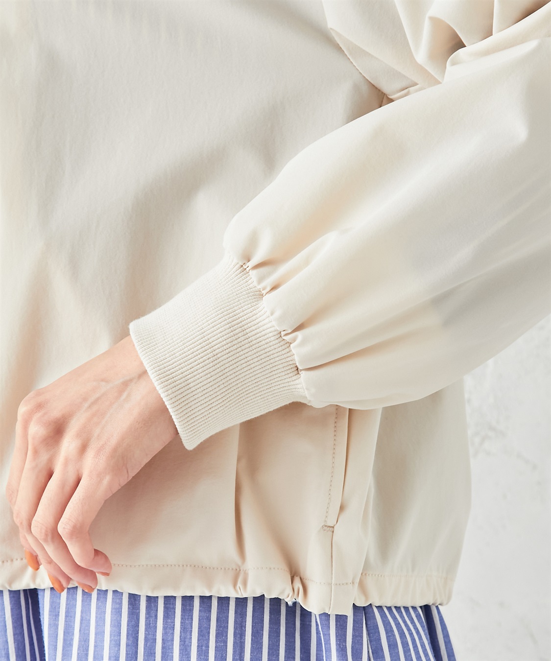 Petit Honfleur 【はっ水】【防花粉】ギャザーライトブルゾン_sub_6