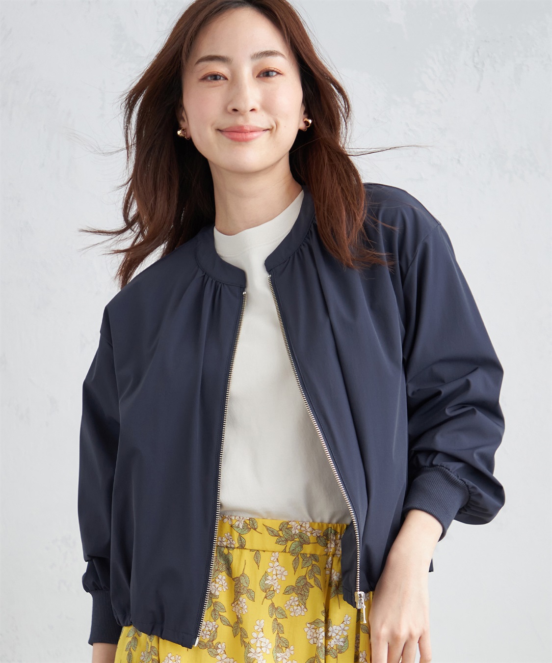 Petit Honfleur 【はっ水】【防花粉】ギャザーライトブルゾン_sub_14