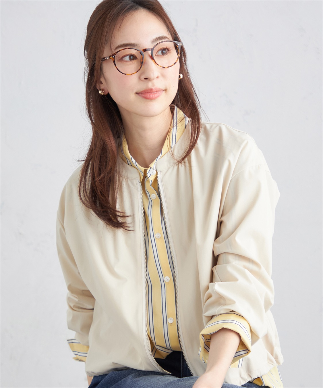 Petit Honfleur 【はっ水】【防花粉】ギャザーライトブルゾン_sub_16