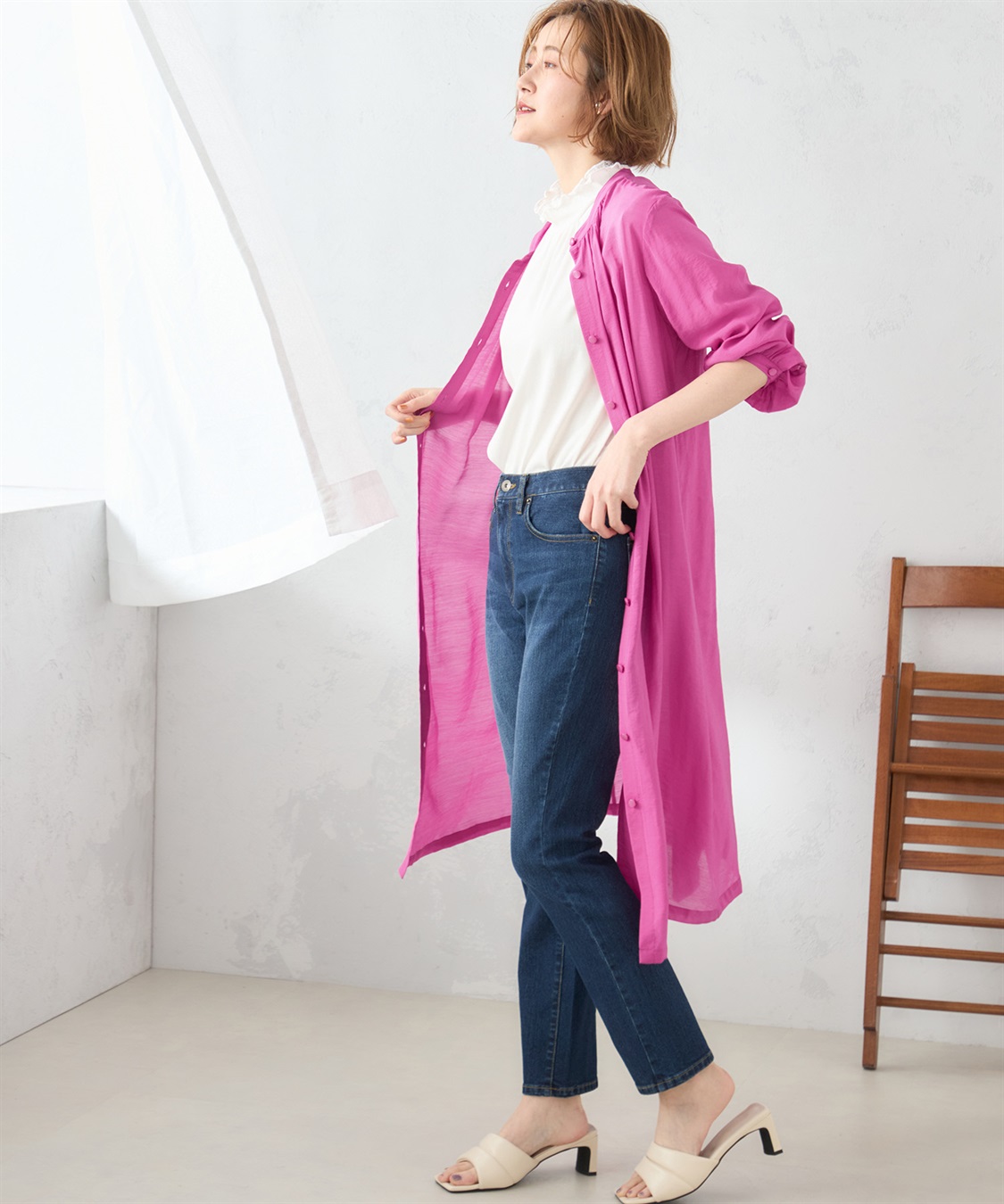 Petit Honfleur シアーシャツワンピース_sub_12