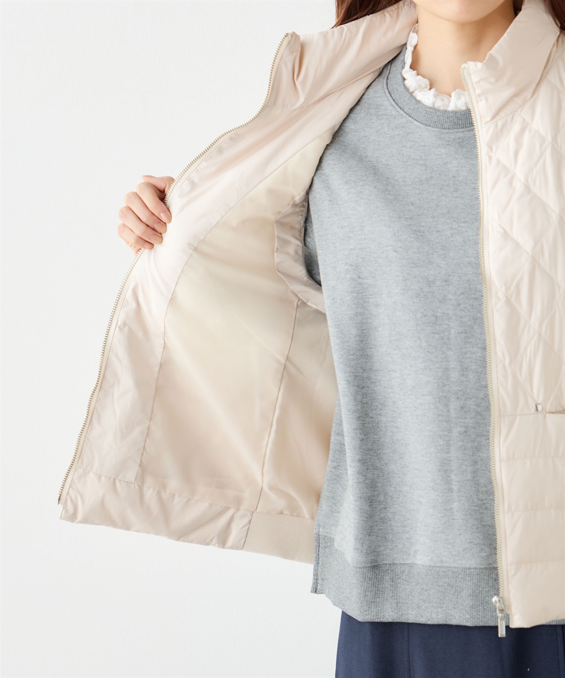 Petit Honfleur ハイブリットダウンベスト_sub_9