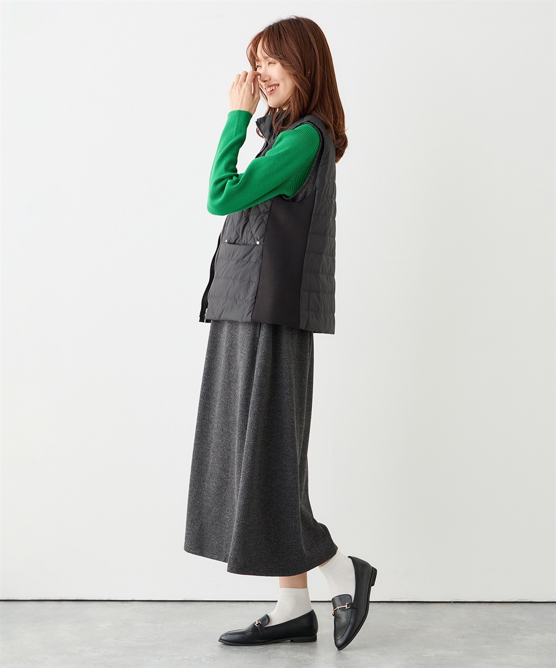 Petit Honfleur ハイブリットダウンベスト_sub_15