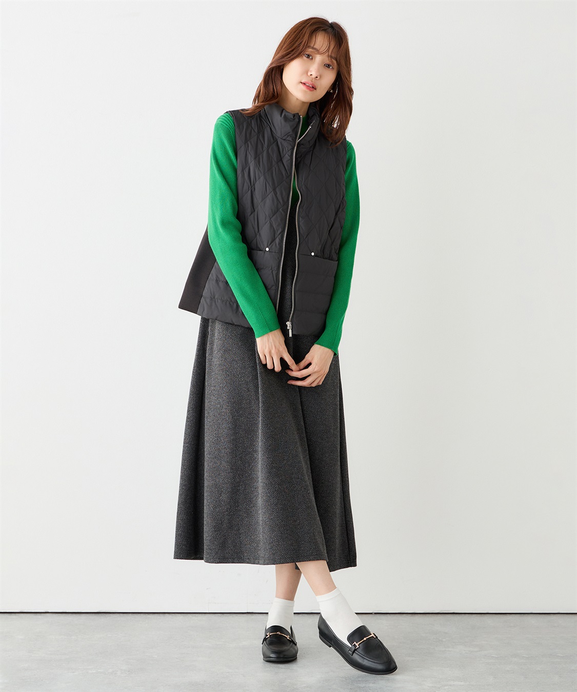 Petit Honfleur ハイブリットダウンベスト_sub_16