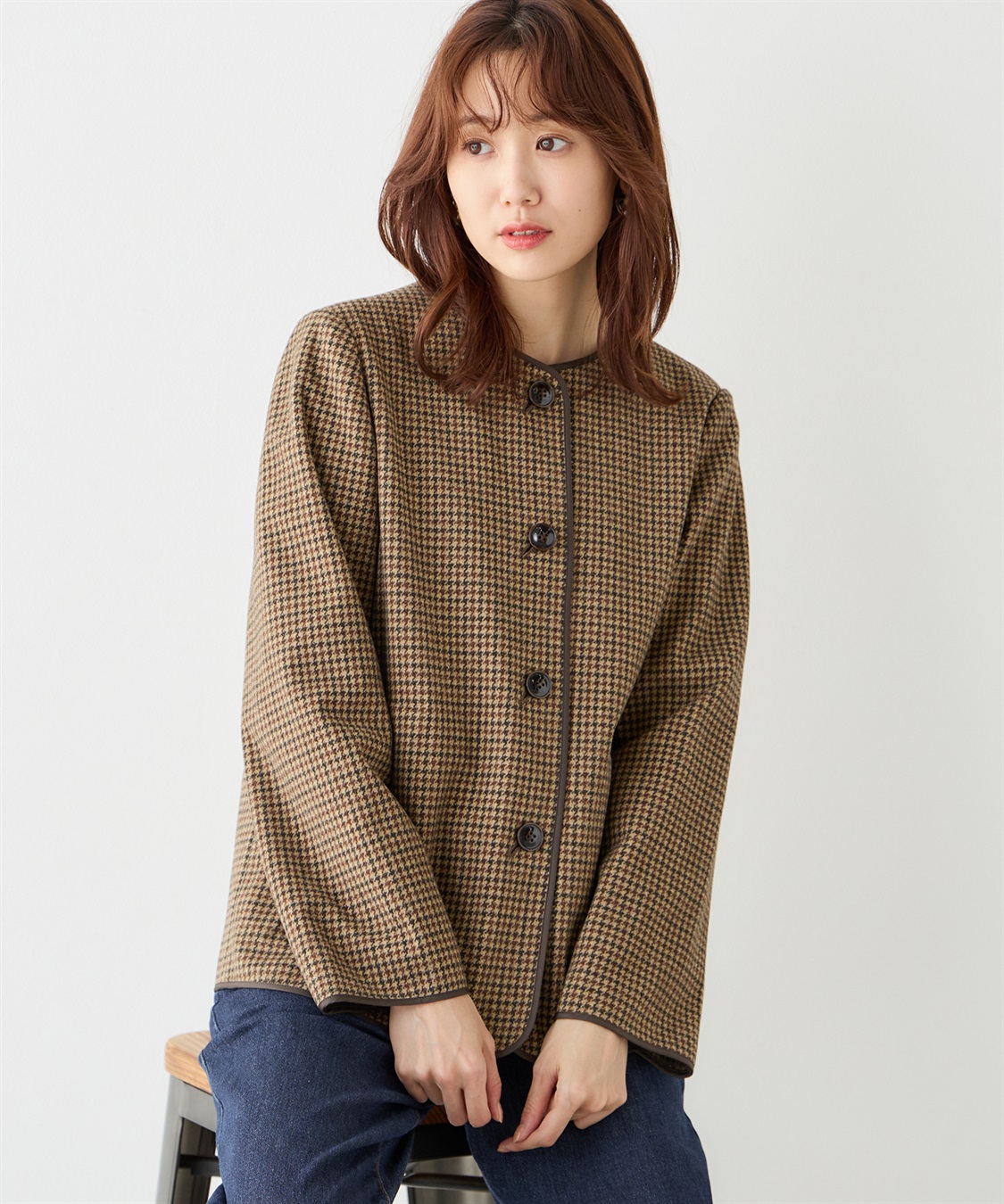 Petit Honfleur フェイクウールジャケット_sub_4