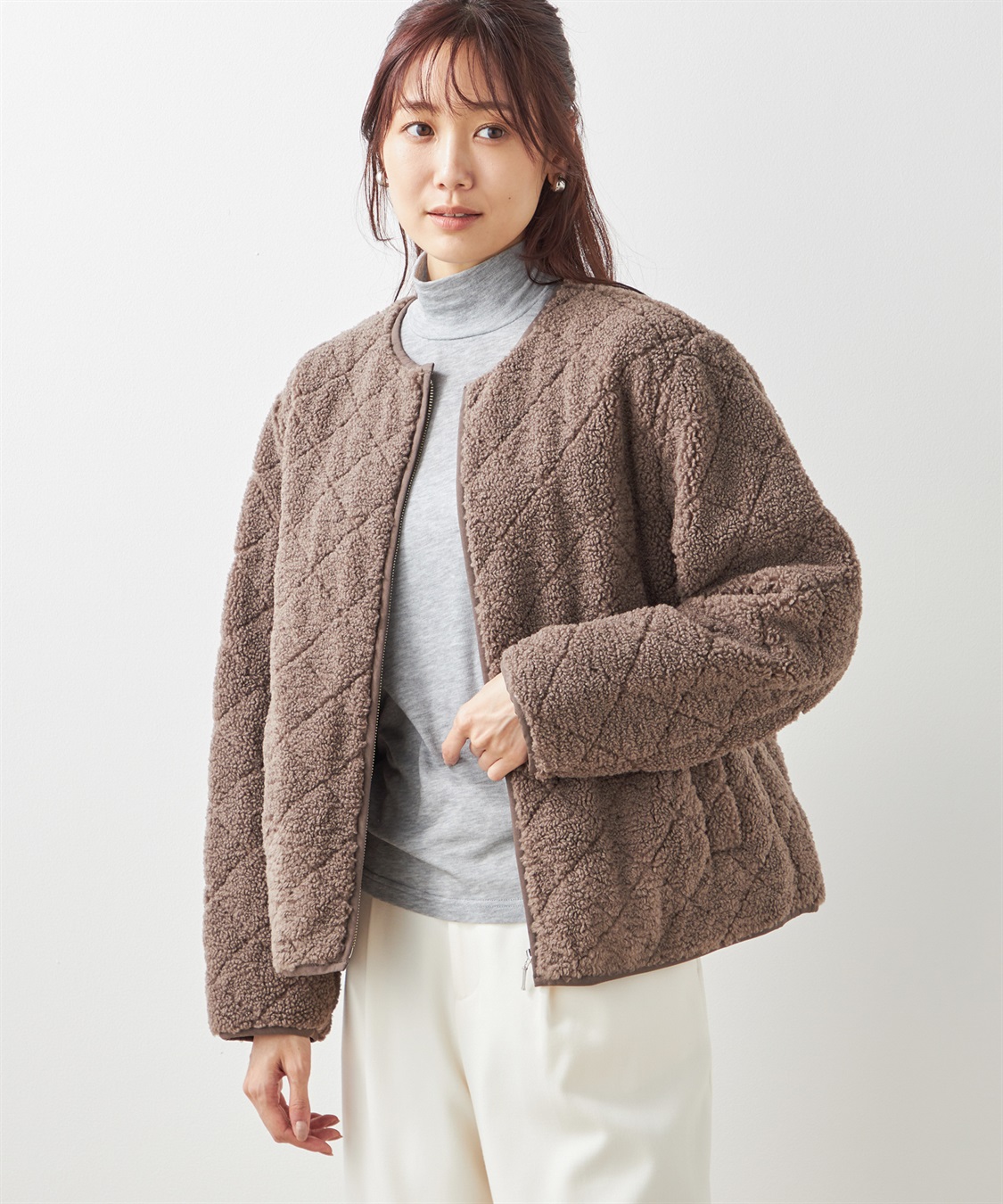 ボアキルトジャケット Petit Honfleur｜クロスプラス公式通販サイト