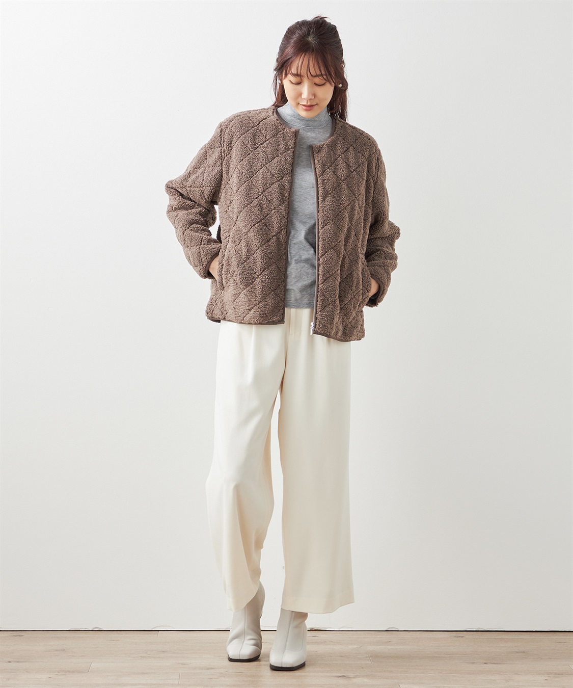 Petit Honfleur ボアキルトジャケット_sub_17