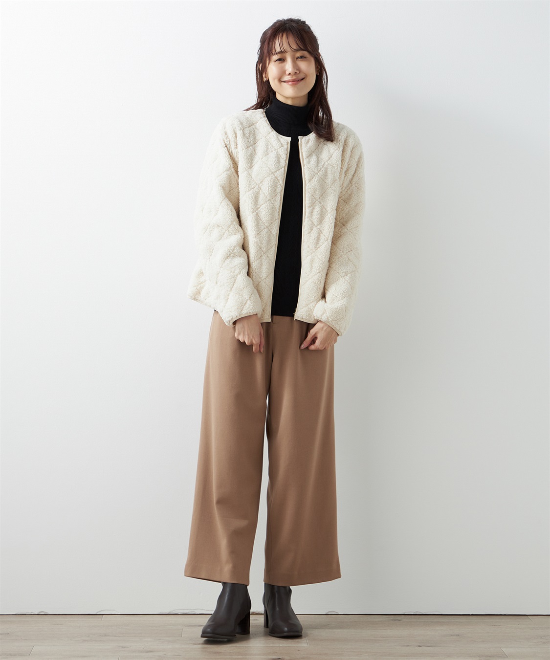 Petit Honfleur ボアキルトジャケット_sub_18