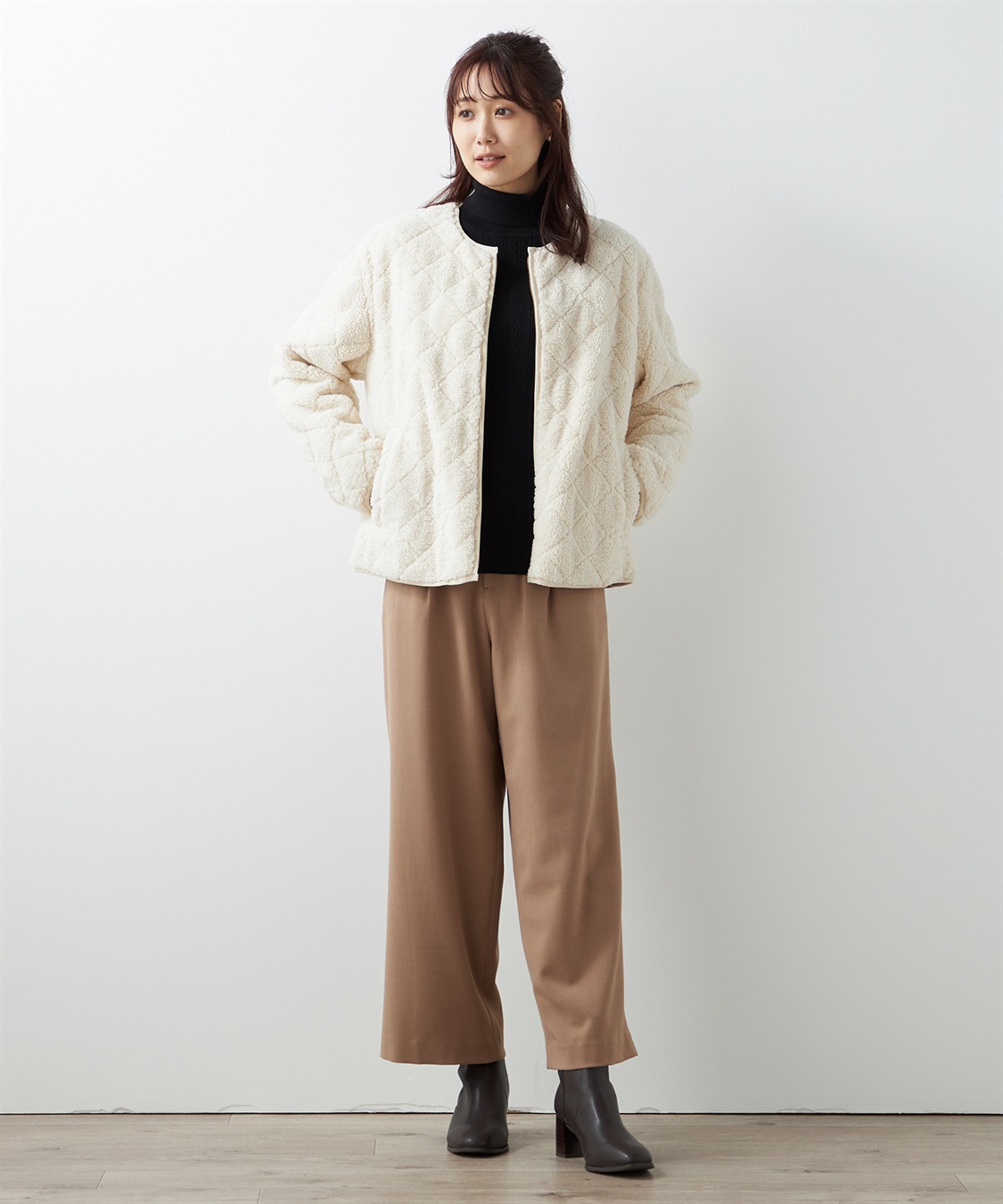 Petit Honfleur ボアキルトジャケット_sub_19