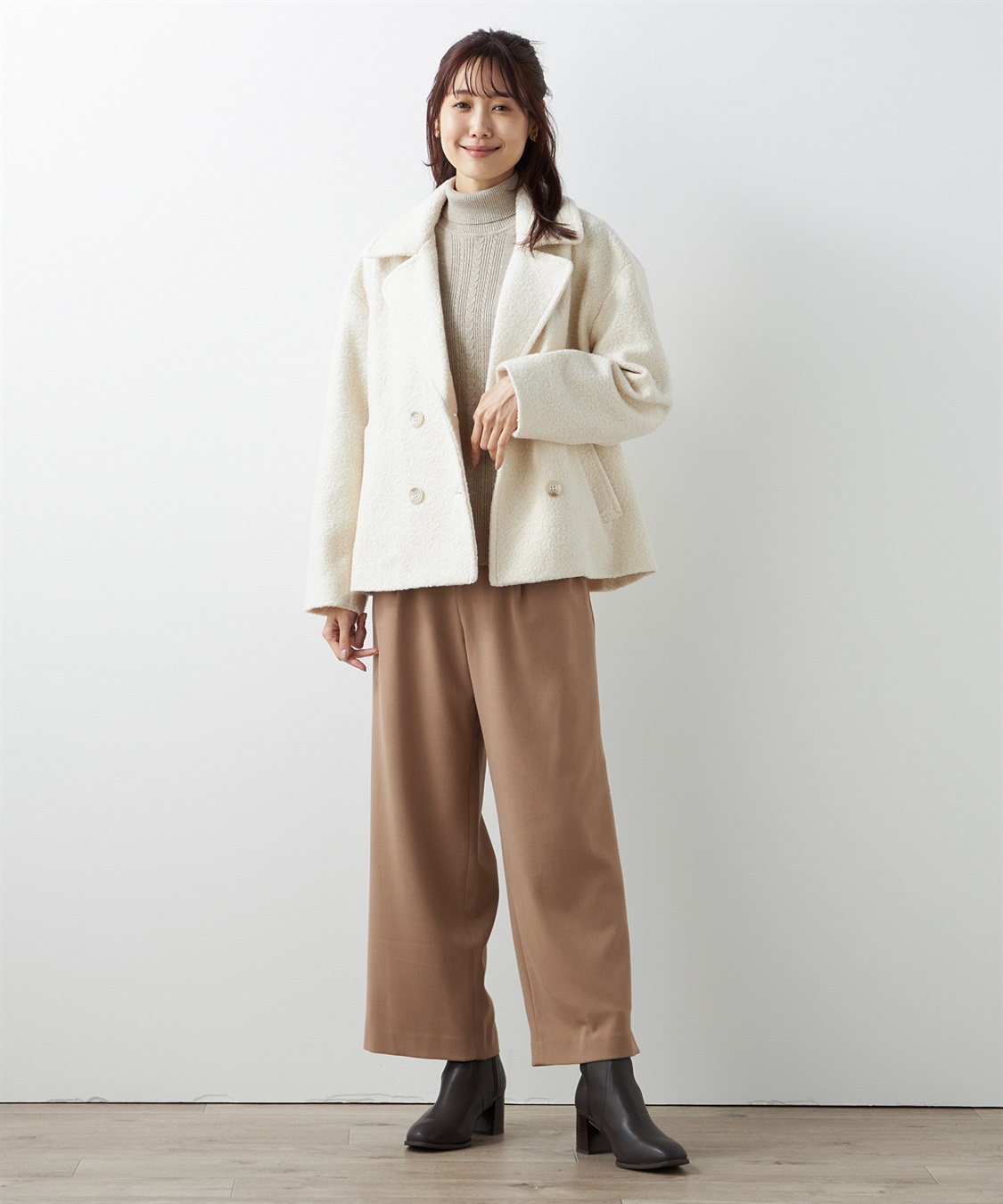 Petit Honfleur ブークレーウールジャケット_sub_18