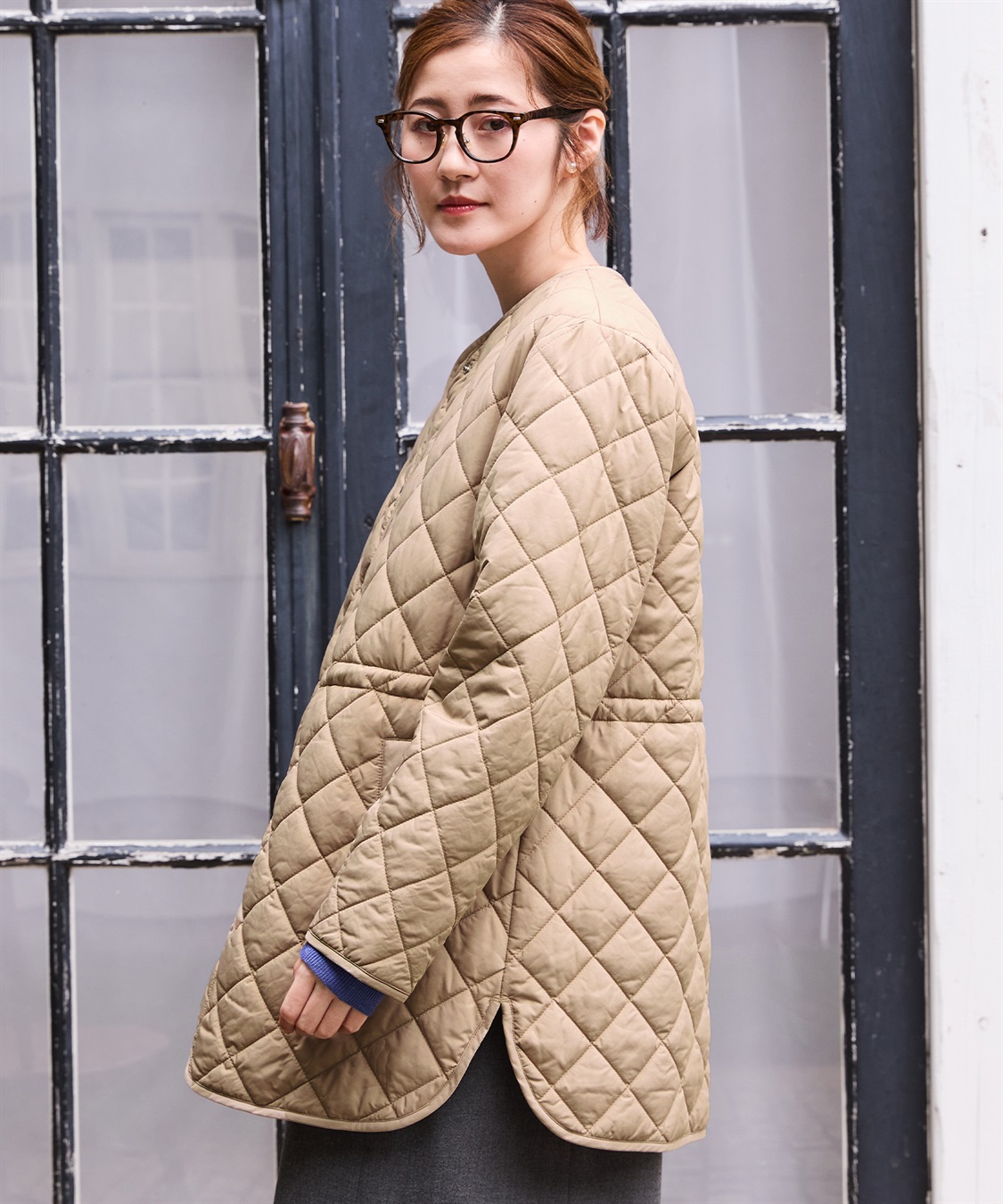 Petit Honfleur ドロストキルトコート_sub_1