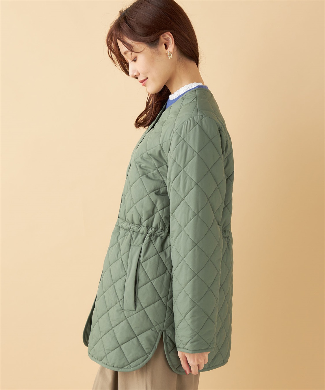 Petit Honfleur ドロストキルトコート_sub_5