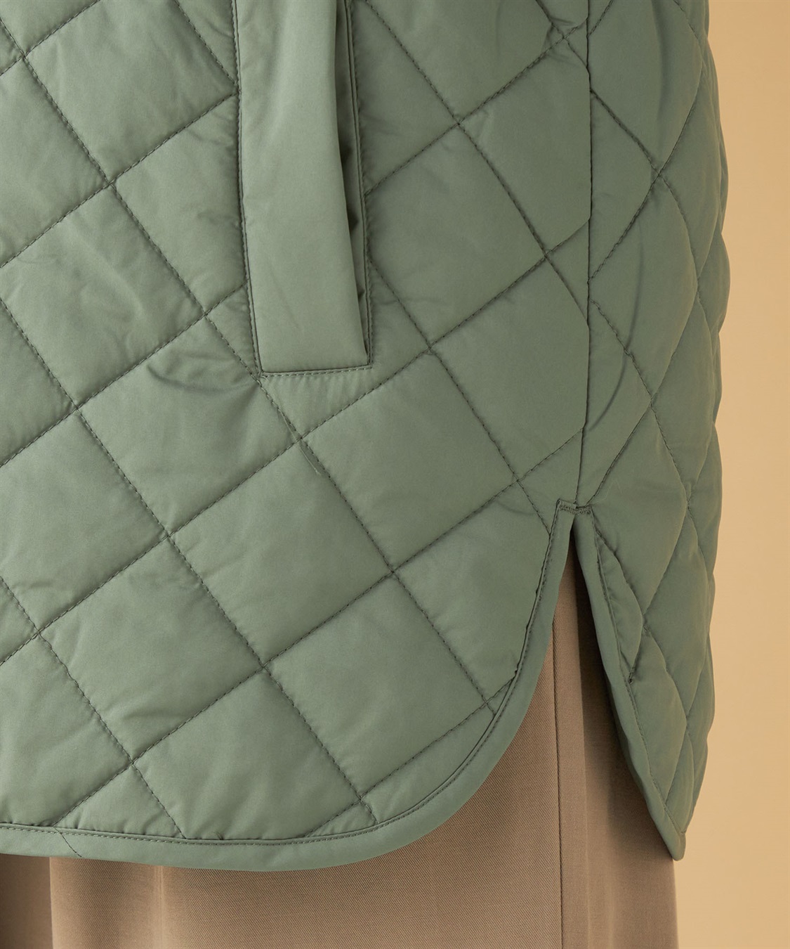 Petit Honfleur ドロストキルトコート_sub_11